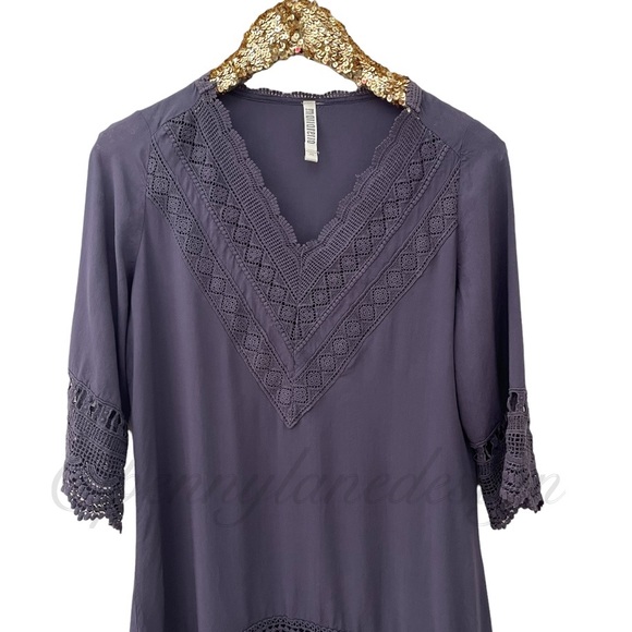 Maria Rerio Navy Tunic Top Cover Up Embroidered Detail - Picture 4 of 7